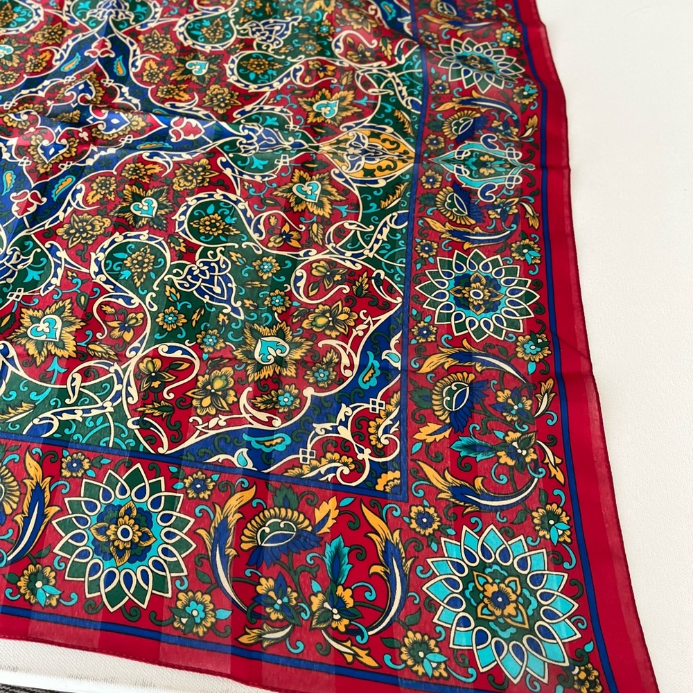 Paris Colorful Floral Scarf